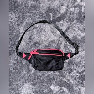 Like Dreams Belt Bag, Black with Red Accents